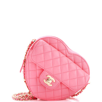 Chanel CC in Love Heart Bag Quilted Lambskin Large