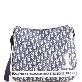 Christian Dior Vintage Trotter Messenger Bag Diorissimo Canvas Large