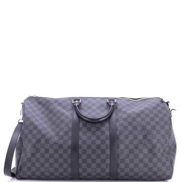 Louis Vuitton Keepall Bandouliere Bag Damier Graphite 55