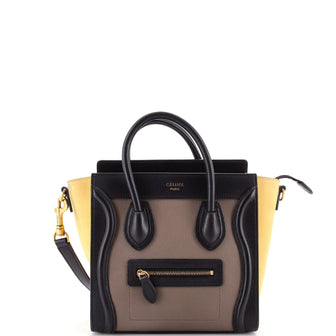 Celine Tricolor Luggage Bag Leather Nano