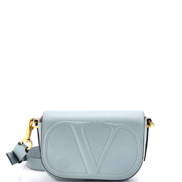 Valentino Garavani Vlogo Full Flap Crossbody Bag Leather Small