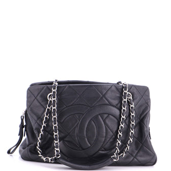 Chanel Timeless CC Shopping Tote Quilted Caviar Medium