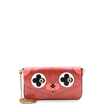 Louis Vuitton Felicie Pochette Limited Edition Valentine Dog Monogram Vernis