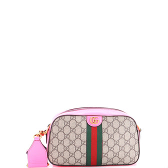 Gucci Ophidia Convertible Camera Bag GG Coated Canvas with Leather Small