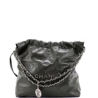 Chanel 22 Chain Hobo Quilted Calfskin Small