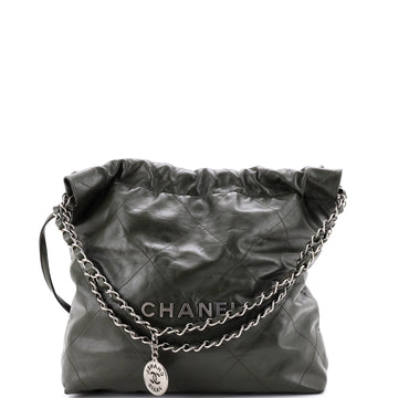 Chanel 22 Chain Hobo Quilted Calfskin Small
