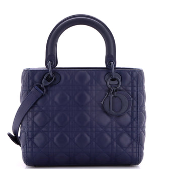 Christian Dior Ultra Matte Lady Dior Bag Cannage Quilt Calfskin Medium