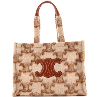 Celine Cabas Thais Tote Triomphe Wool Large