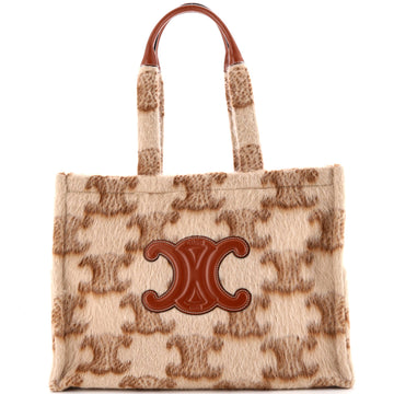Celine Cabas Thais Tote Triomphe Wool Large