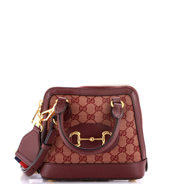 Gucci Horsebit 1955 Top Handle Bag GG Canvas with Leather Mini