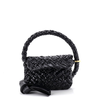 Bottega Veneta Kalimero Citta Shoulder Bag Intrecciato Plisse Leather