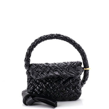 Bottega Veneta Kalimero Citta Shoulder Bag Intrecciato Plisse Leather