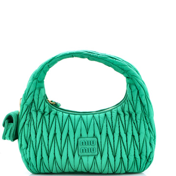 Miu Miu Wander Hobo Matelasse Nylon Medium