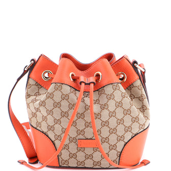 Gucci Classic Bucket Bag GG Canvas with Leather Medium