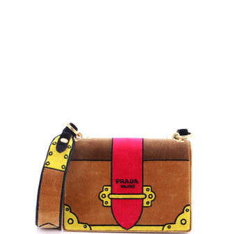Prada Cahier Shoulder Bag Velvet Small