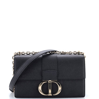 Christian Dior 30 Montaigne Chain Flap Bag Leather East West