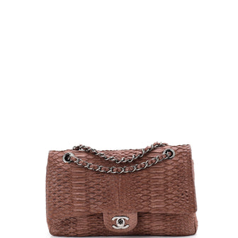 Chanel Classic Double Flap Bag Python Medium