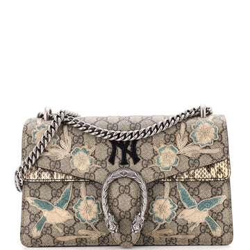 Gucci MLB Dionysus Bag Embroidered GG Coated Canvas with Python Small