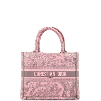 Christian Dior Book Tote Embroidered Canvas Small