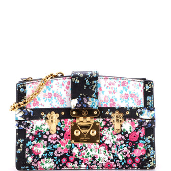 Louis Vuitton Trunk Clutch Floral Printed Leather