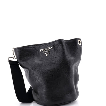 Prada Bucket Messenger Bag Vitello Daino Small