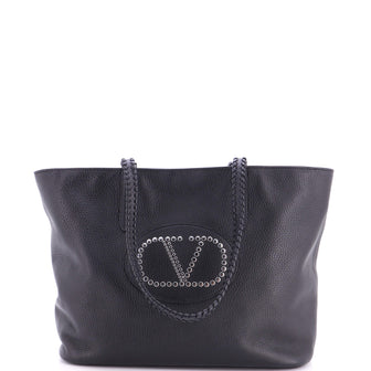 Valentino Garavani Avec Toi Rivet VLogo Tote Studded Leather