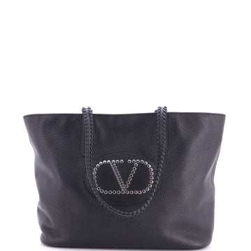Valentino Garavani Avec Toi Rivet VLogo Tote Studded Leather