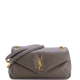 Saint Laurent Calypso Flap Bag Leather Medium