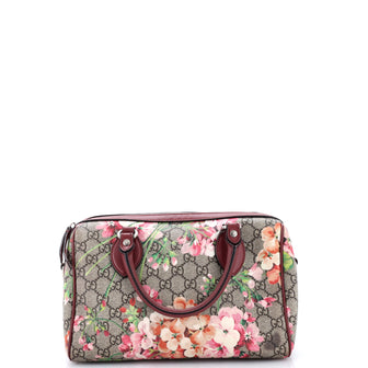 Gucci Convertible Boston Bag Blooms Print GG Coated Canvas Small