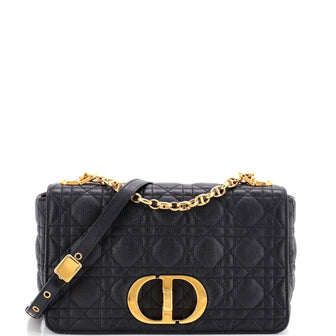 Christian Dior Caro Bag Cannage Quilt Calfskin New Medium