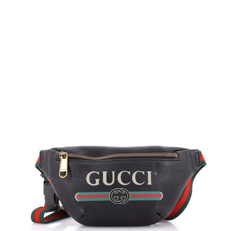 Gucci Logo Belt Bag Printed Leather Small