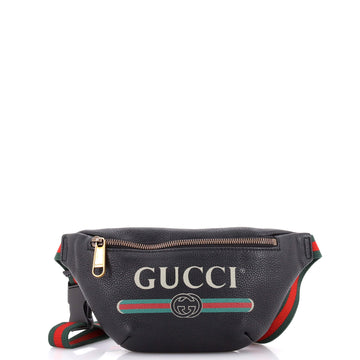 Gucci Logo Belt Bag Printed Leather Small
