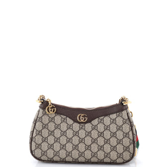 Gucci Ophidia Charm Shoulder Bag GG Coated Canvas Small