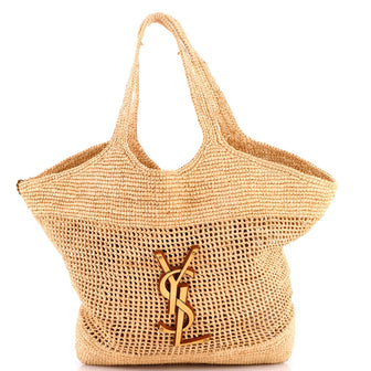 Saint Laurent Icare Shopping Tote Raffia Maxi