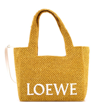 Loewe Paula's Ibiza Logo Convertible Tote Raffia Medium