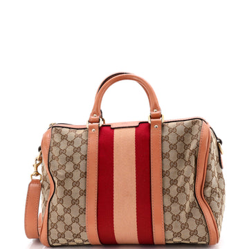 Gucci Vintage Web Boston Bag GG Canvas Medium