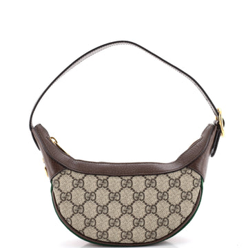 Gucci Ophidia Half Moon Bag GG Coated Canvas Mini