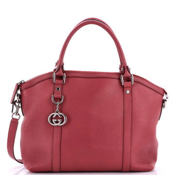 Britt Convertible Dome Satchel Leather Medium