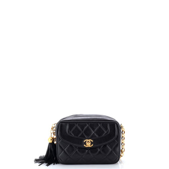 Chanel Vintage Front Pocket Camera Bag Quilted Leather Mini