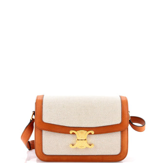 Celine Triomphe Shoulder Bag Canvas with Leather Medium