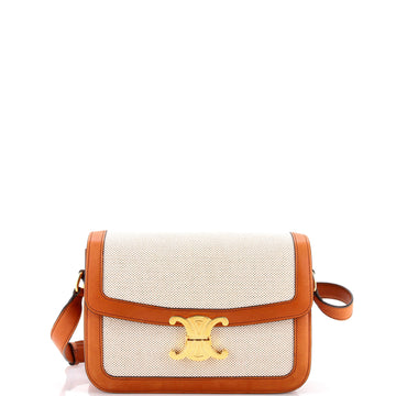 Celine Triomphe Shoulder Bag Canvas with Leather Medium