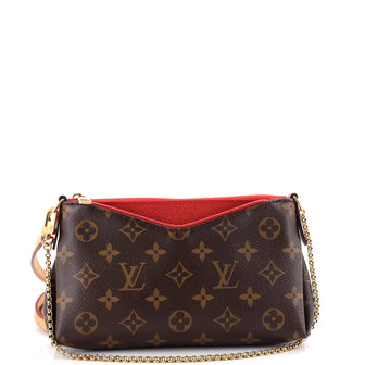 Louis Vuitton Pallas Clutch Monogram Canvas with Leather