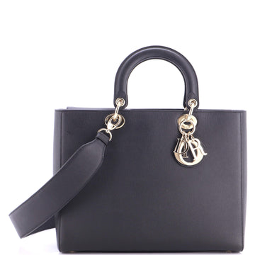 Christian Dior Lady Dior Bag Leather Large