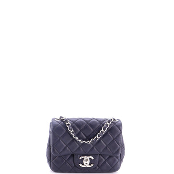 Chanel Square Classic Single Flap Bag Quilted Lambskin Mini