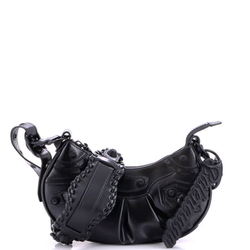 Balenciaga Le Cagole Giant Studs Shoulder Bag Leather XS