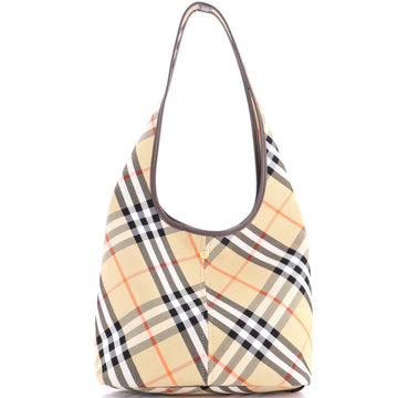 Burberry Hobo Shoulder Bag Vintage Check Canvas Small