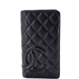 Chanel Cambon Bifold Wallet Quilted Lambskin Long