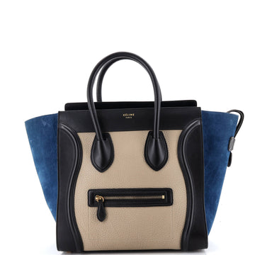 Celine Tricolor Luggage Bag Leather Medium