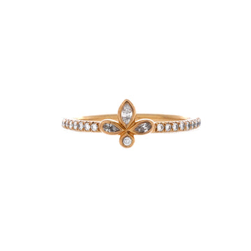 Tiffany & Co. Fleur de Lis Ring 18K Rose Gold and Diamonds