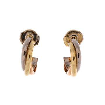 Cartier Trinity Hoop Earrings 18K Tricolor Gold 13mm